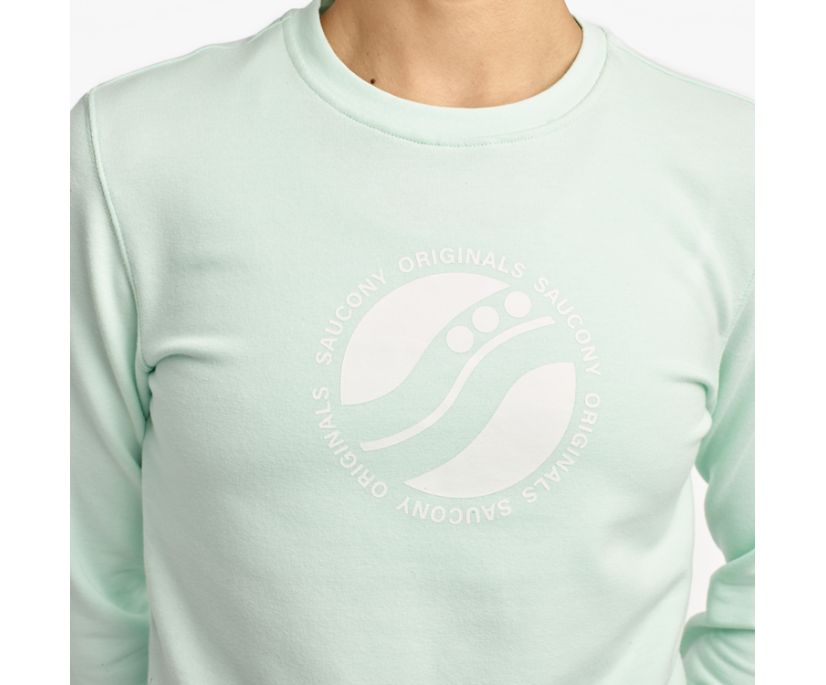 Saucony Rested Crewneck Women's Shirts Blue | AU 286MQZA